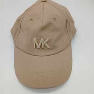 Michael Kors Unisex 100% Cotton Embroidered Logo Baseball Cap Beige One Size